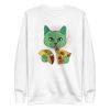 unisex-premium-sweatshirt-white-front-6a16e723b863c.jpg Cosmic Cat Sweatshirt