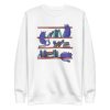 unisex-premium-sweatshirt-white-front-6a16eaf0445ee.jpg Library Cats Sweatshirt
