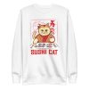 unisex-premium-sweatshirt-white-front-6a16eba7c3df1.jpg Sushi Cat Sweatshirt