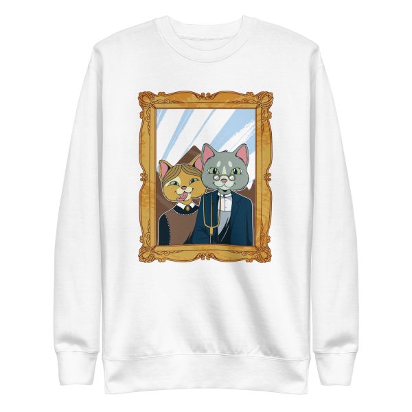 unisex-premium-sweatshirt-white-front-6a16eeb84a8c4.jpg Farmer Cats Sweatshirt