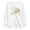 unisex-premium-sweatshirt-white-front-6a16f25765b81.jpg Chill Cat Sweatshirt