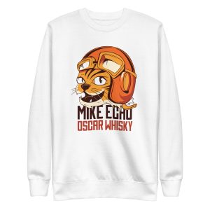 unisex-premium-sweatshirt-white-front-6a16f30cb602d.jpg Aviator Cat Sweatshirt
