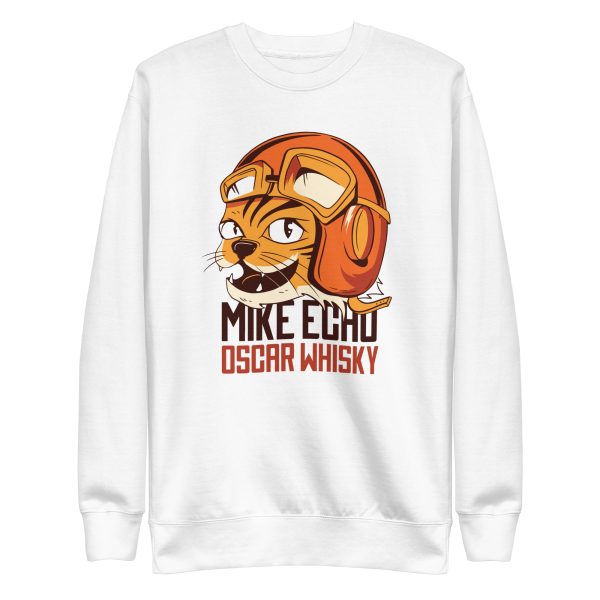 unisex-premium-sweatshirt-white-front-6a16f30cb602d.jpg Aviator Cat Sweatshirt