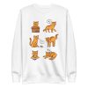 unisex-premium-sweatshirt-white-front-6a16f4e707501.jpg Cat Moods Sweatshirt