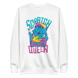 unisex-premium-sweatshirt-white-front-6a16fc8d06caf.jpg Cat DJ Sweatshirt