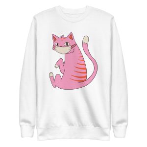 unisex-premium-sweatshirt-white-front-6a179bf51666e.jpg Face Mask Cat Sweatshirt