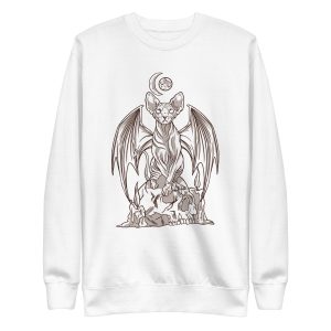 unisex-premium-sweatshirt-white-front-6a179cde9b4bb.jpg Evil Cat Sweatshirt