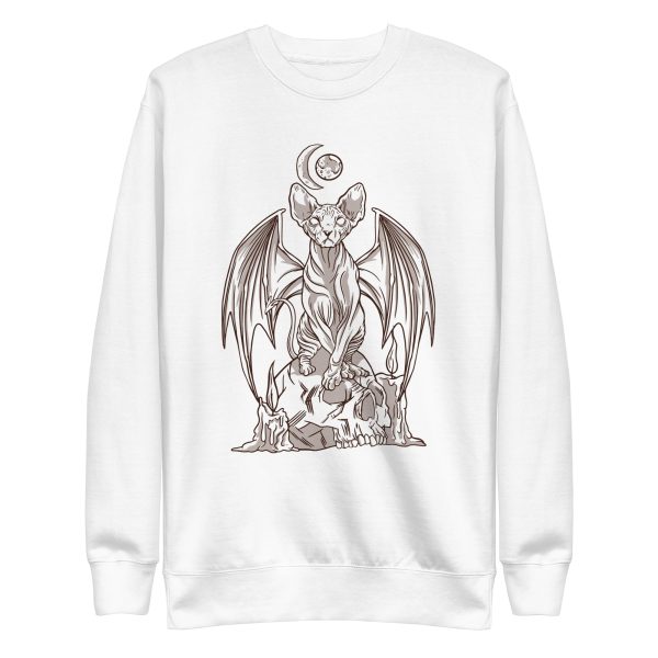 unisex-premium-sweatshirt-white-front-6a179cde9b4bb.jpg Evil Cat Sweatshirt