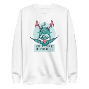 unisex-premium-sweatshirt-white-front-6a179d82762f4.jpg Nothing Is Impossible Sweatshirt