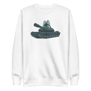 unisex-premium-sweatshirt-white-front-6a179e2db0802.jpg Cat Tank Sweatshirt