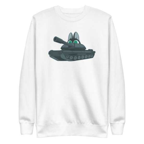 unisex-premium-sweatshirt-white-front-6a179e2db0802.jpg Cat Tank Sweatshirt