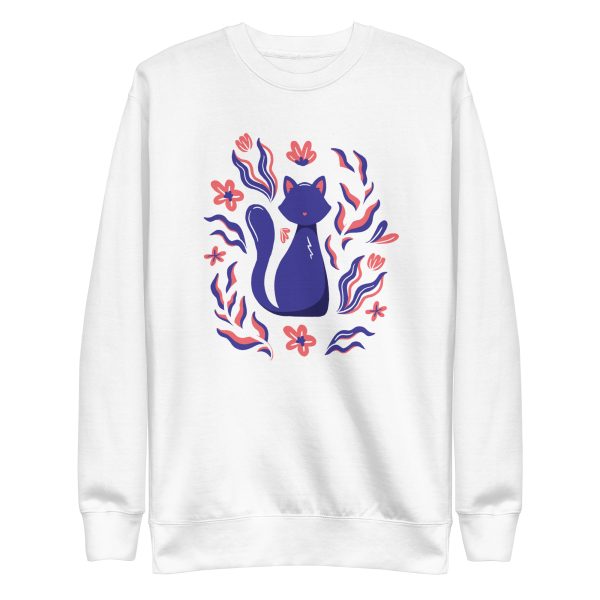 unisex-premium-sweatshirt-white-front-6a17a38ab9ced.jpg Nature Cat Sweatshirt
