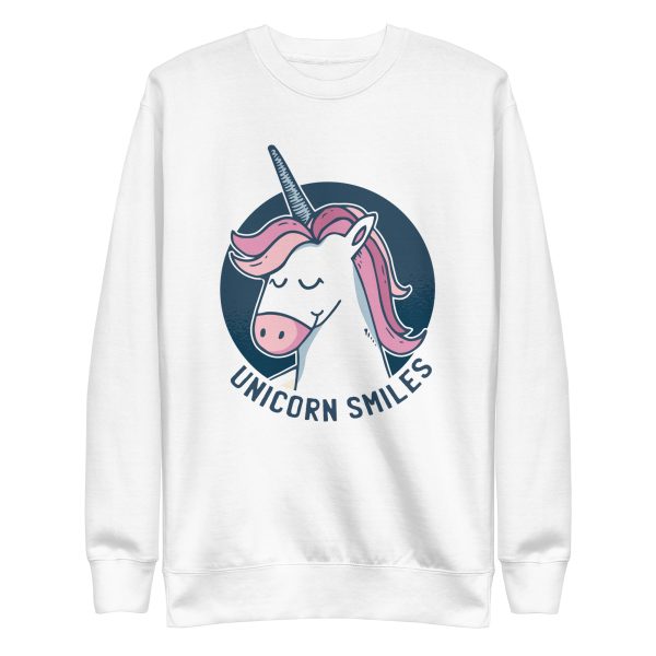 unisex-premium-sweatshirt-white-front-6a17a98e2604d.jpg Unicorn Smile Sweatshirt
