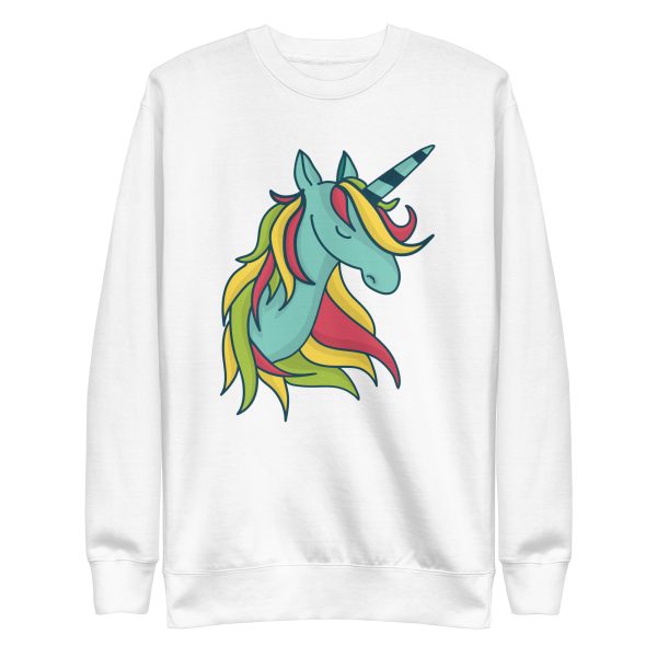 unisex-premium-sweatshirt-white-front-6a17a9e8a9df5.jpg Cute Unicorn Sweatshirt