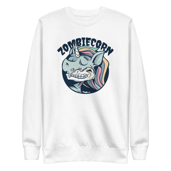 unisex-premium-sweatshirt-white-front-6a17b0ce2c4a6.jpg Zombiecorn Sweatshirt