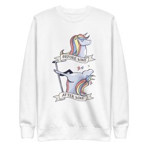 unisex-premium-sweatshirt-white-front-6a17b43ad576e.jpg Before and After Wine Sweatshirt