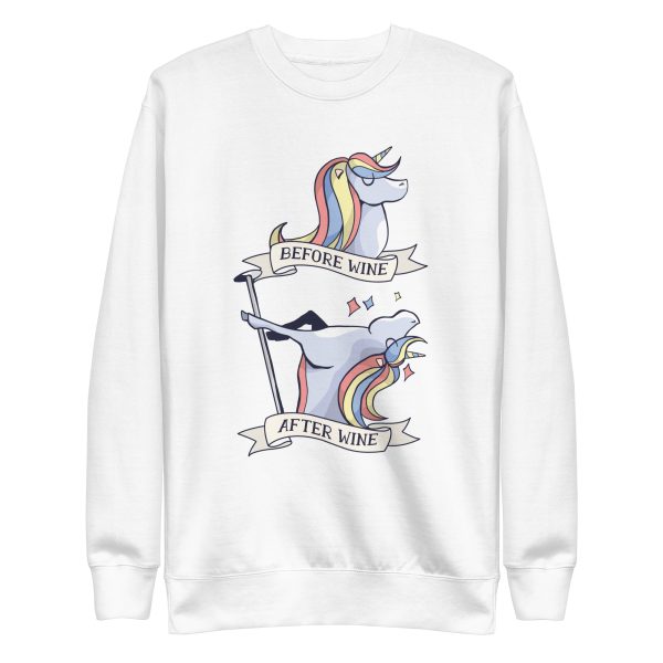 unisex-premium-sweatshirt-white-front-6a17b43ad576e.jpg Before and After Wine Sweatshirt