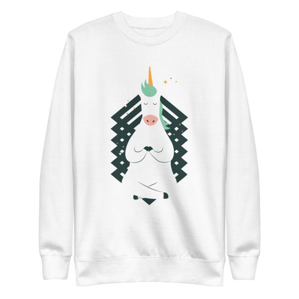 unisex-premium-sweatshirt-white-front-6a17b6c8bd3c7.jpg Unicorn Yoga Sweatshirt