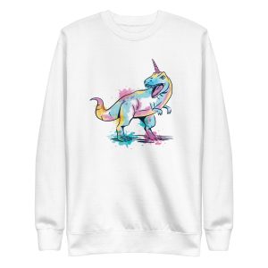 unisex-premium-sweatshirt-white-front-6a17b83e8f992.jpg Unicornsaurus Sweatshirt