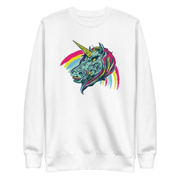 unisex-premium-sweatshirt-white-front-6a17db67dbc8b.jpg Zombie Unicorn Sweatshirt