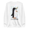 unisex-premium-sweatshirt-white-front-6a17dc6b958ed.jpg Penguin Unicorn Sweatshirt