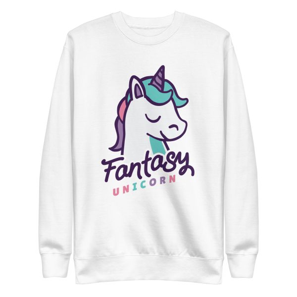 unisex-premium-sweatshirt-white-front-6a17dd3031545.jpg Fantasy Unicorn Sweatshirt
