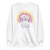 unisex-premium-sweatshirt-white-front-6a17dd863854d.jpg Rainbow Unicorn Dog Sweatshirt