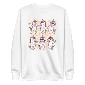 unisex-premium-sweatshirt-white-front-6a17ddfa05ae6.jpg Unicorn Dancing Sweatshirt