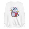 unisex-premium-sweatshirt-white-front-6a17e48072561.jpg Birthday Unicorn Drummer Sweatshirt