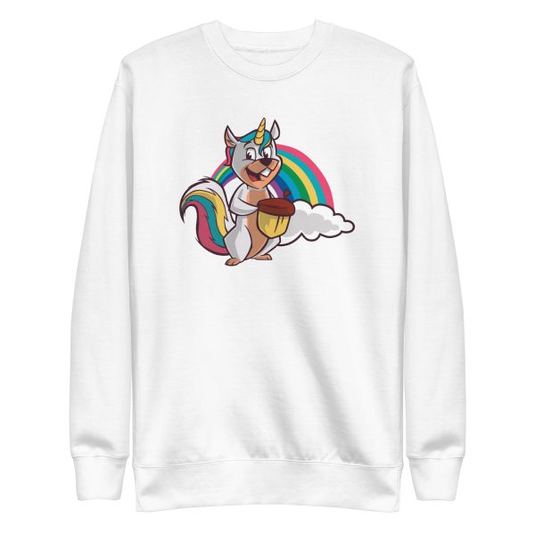 unisex-premium-sweatshirt-white-front-6a17e8b1a857b.jpg Squirrel Unicorn Sweatshirt