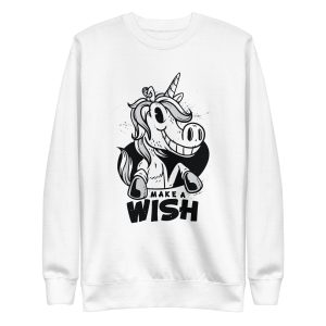 unisex-premium-sweatshirt-white-front-6a17eb870f9f5.jpg Unicorn Make A Wish Sweatshirt
