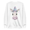 unisex-premium-sweatshirt-white-front-6a17ecf4d3e91.jpg Unicorn Face Sweatshirt