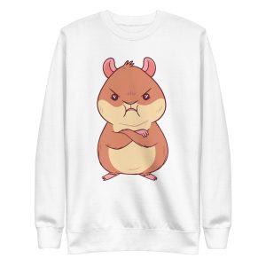 unisex-premium-sweatshirt-white-front-6a1810c337ccd.jpg Angry Hamster Sweatshirt