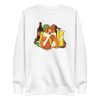 unisex-premium-sweatshirt-white-front-6a181824e0c97.jpg Hamster Junk Food Sweatshirt