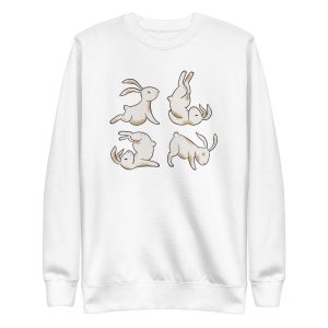 unisex-premium-sweatshirt-white-front-6a181c7102715.jpg Yoga Rabbits Sweatshirt