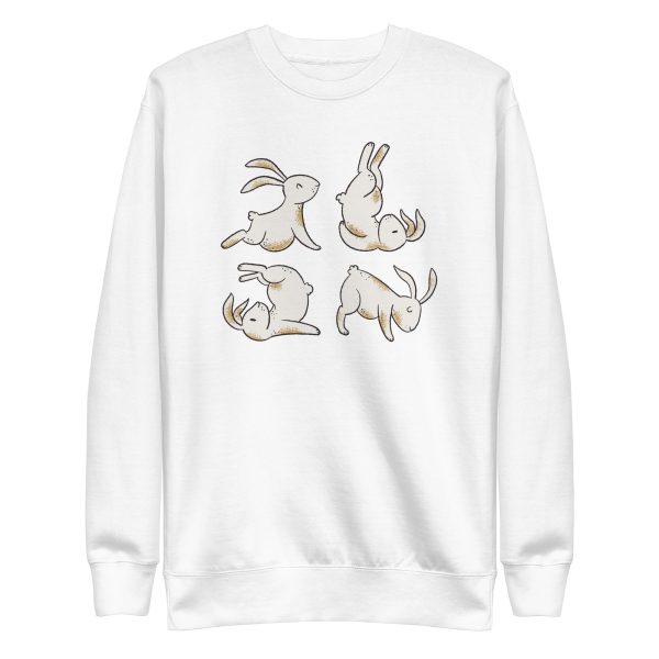 unisex-premium-sweatshirt-white-front-6a181c7102715.jpg Yoga Rabbits Sweatshirt