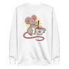 unisex-premium-sweatshirt-white-front-6a182131b4d69.jpg Mouse Stirring Tea Sweatshirt