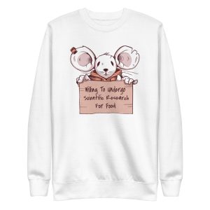unisex-premium-sweatshirt-white-front-6a18225923306.jpg Mouse Research Sweatshirt