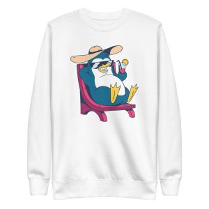 unisex-premium-sweatshirt-white-front-6a1822b394a7e.jpg Cool Penguin Cartoon Sweatshirt