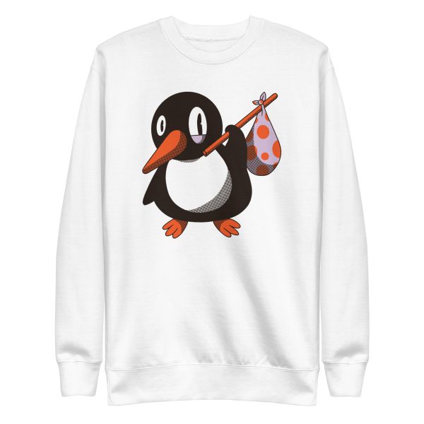 unisex-premium-sweatshirt-white-front-6a1823e8ea0cc.jpg Penguin Bag Sweatshirt