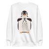unisex-premium-sweatshirt-white-front-6a18247975467.jpg Penguin Eye Chart Sweatshirt