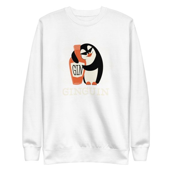 unisex-premium-sweatshirt-white-front-6a1824dadd059.jpg Penguin Gin Sweatshirt
