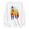 unisex-premium-sweatshirt-white-front-6a182a471a2c8.jpg Horse Illustration Sweatshirt