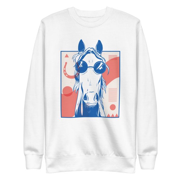 unisex-premium-sweatshirt-white-front-6a182b5f81f5f.jpg Abstract Horse Sweatshirt