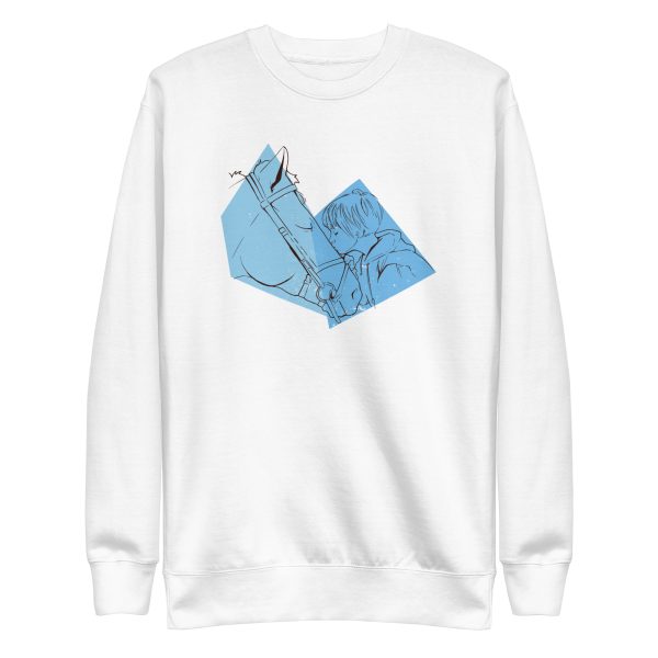 unisex-premium-sweatshirt-white-front-6a182c6f3529f.jpg Girl Kiss Horse Sweatshirt