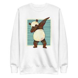 unisex-premium-sweatshirt-white-front-6a182d9f67836.jpg Panda Dabbing Sweatshirt
