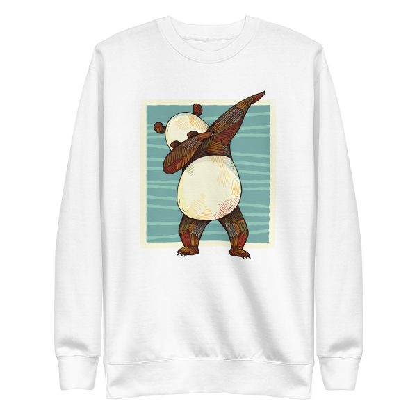 unisex-premium-sweatshirt-white-front-6a182d9f67836.jpg Panda Dabbing Sweatshirt