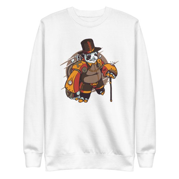unisex-premium-sweatshirt-white-front-6a182f9de45b4.jpg Steampunk Panda Sweatshirt