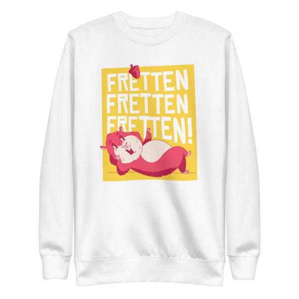unisex-premium-sweatshirt-white-front-6a18308f184b2.jpg Fretten Hamster Sweatshirt