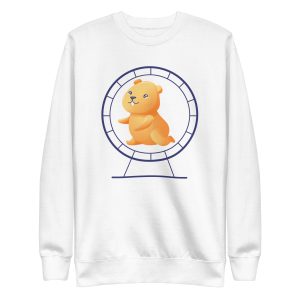 unisex-premium-sweatshirt-white-front-6a1830ded6d4a.jpg Hamster Wheel Sweatshirt